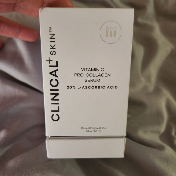 ✨️CLINICAL+SKIN ✨️Vitamin C Pro-Collagen Serum 20%L-ASCORBIC ACID 30ML NWT - Picture 2 of 4